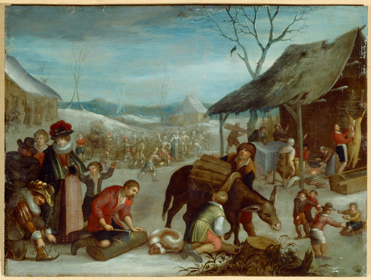 Zima (olej na plátně) od Louis de (circle of) Caullery