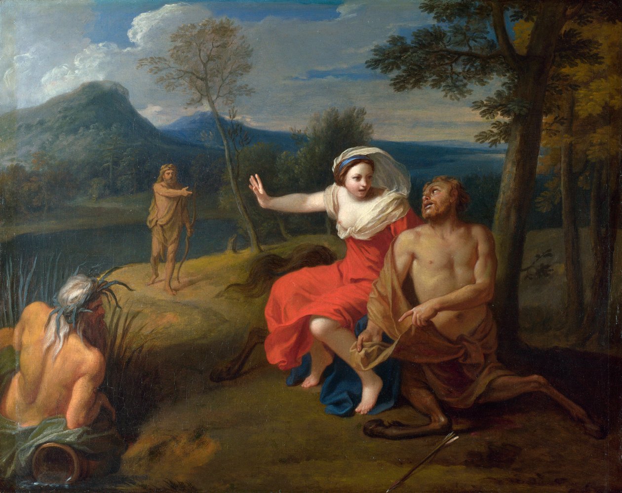 Nessos (Nessus) et Dejanire - Boullogne, Louis de, mladší (1654-1733) Nessus a Dejanira Olej na plátně cca 1705 Národní galerie, Londýn 65,4x80,6 od Louis de Boullogne