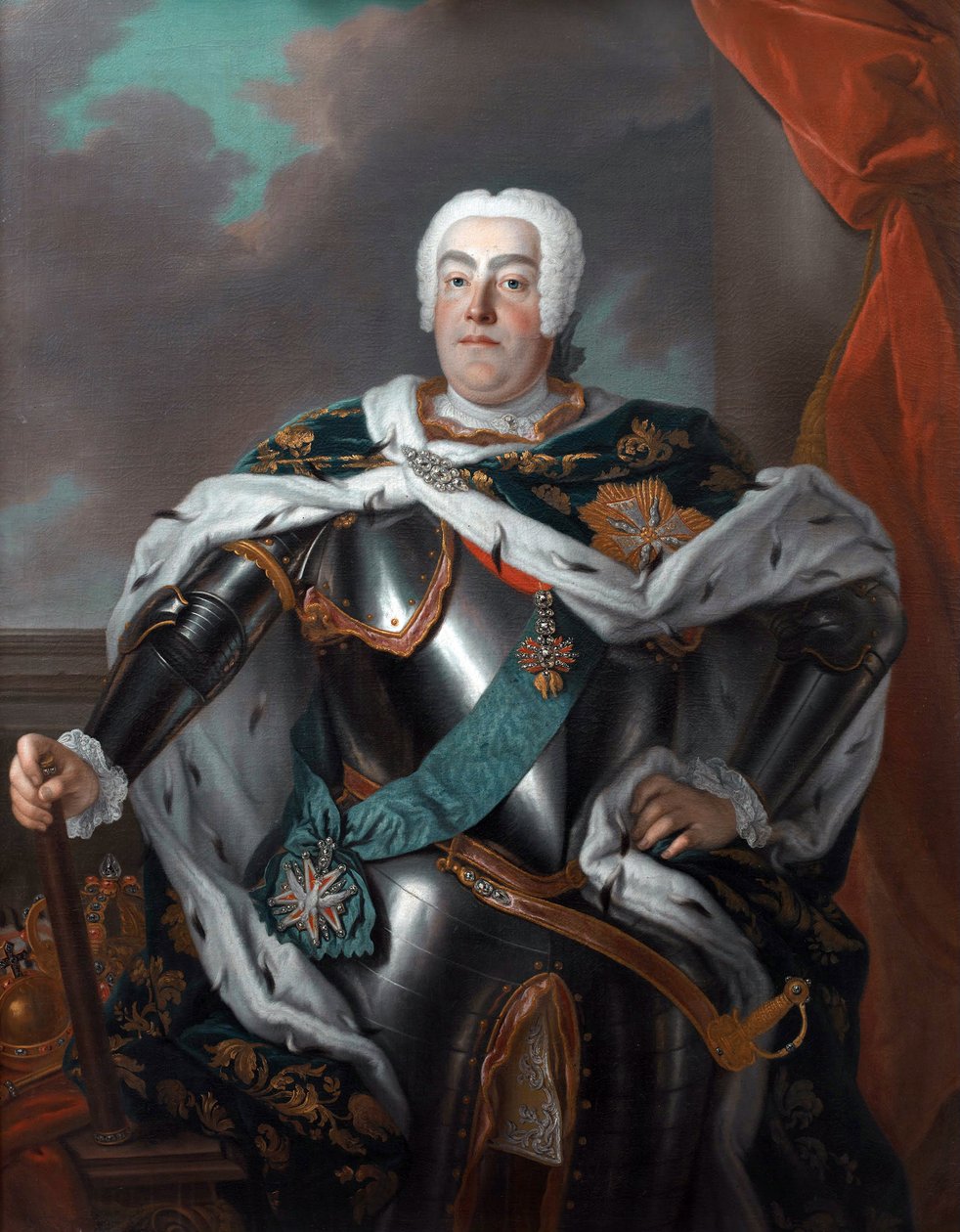 Portrét polského Augusta III od Louis de Silvestre