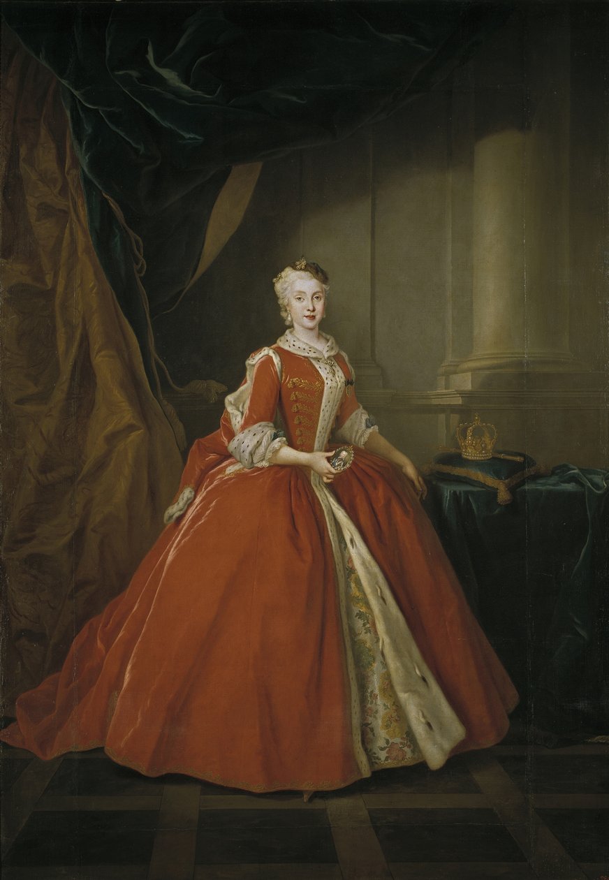 Portrét princezny Marie Amálie Saské 17241760 v polském kroji, 1738 od Louis de Silvestre