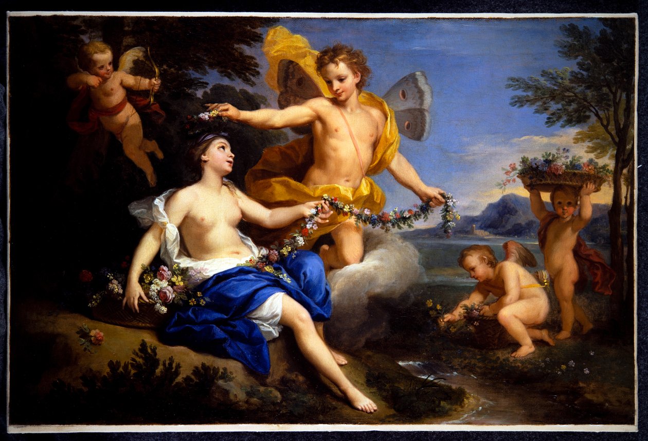 Zephyr a Flora (obraz) od Louis de the Younger Boulogne