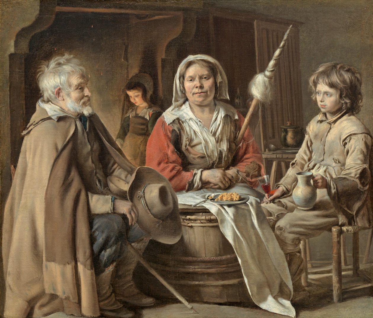 Selský interiér, kolem roku 1645 od Louis le Nain