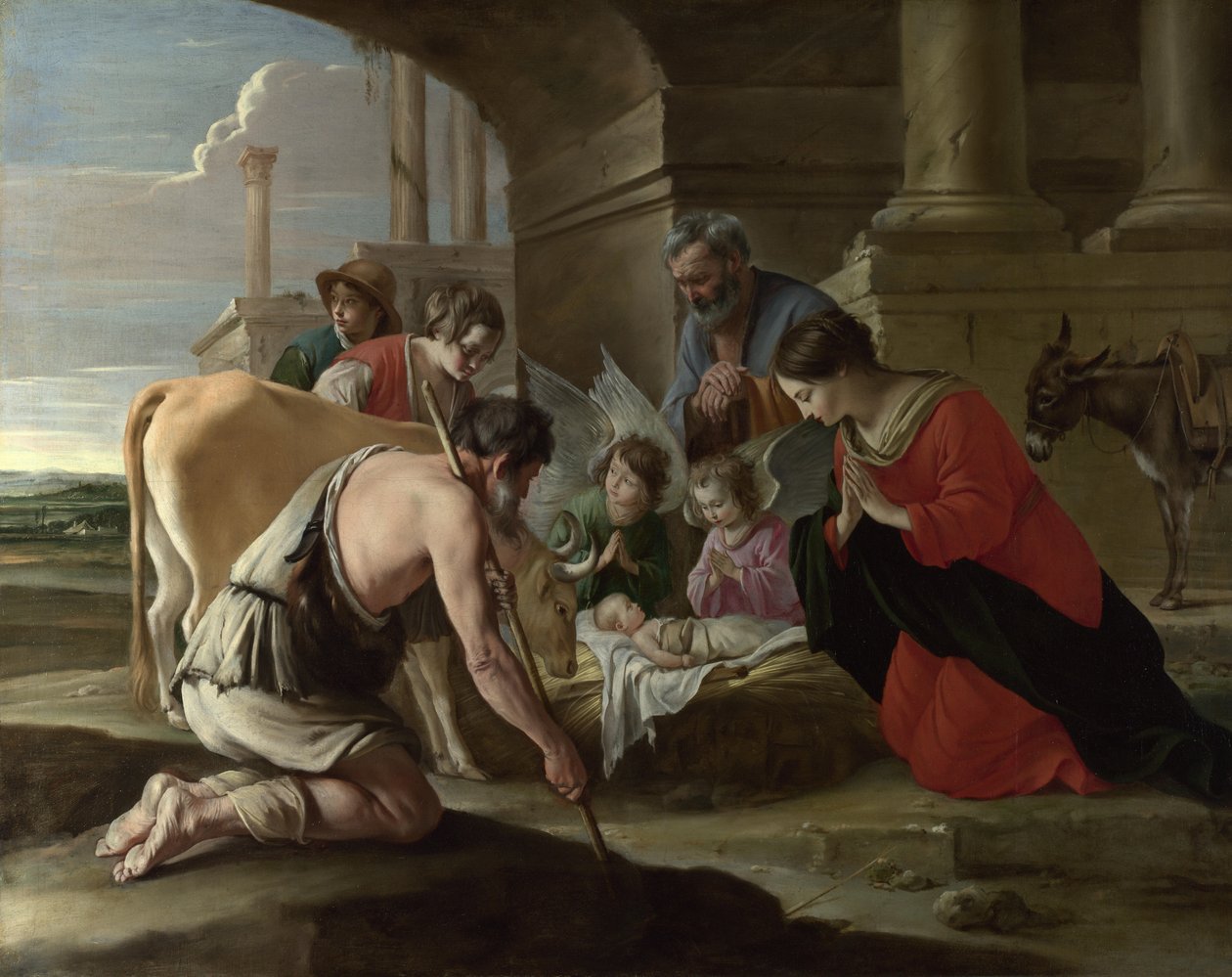 Klanění pastýřů, c. 1640 od Louis le Nain