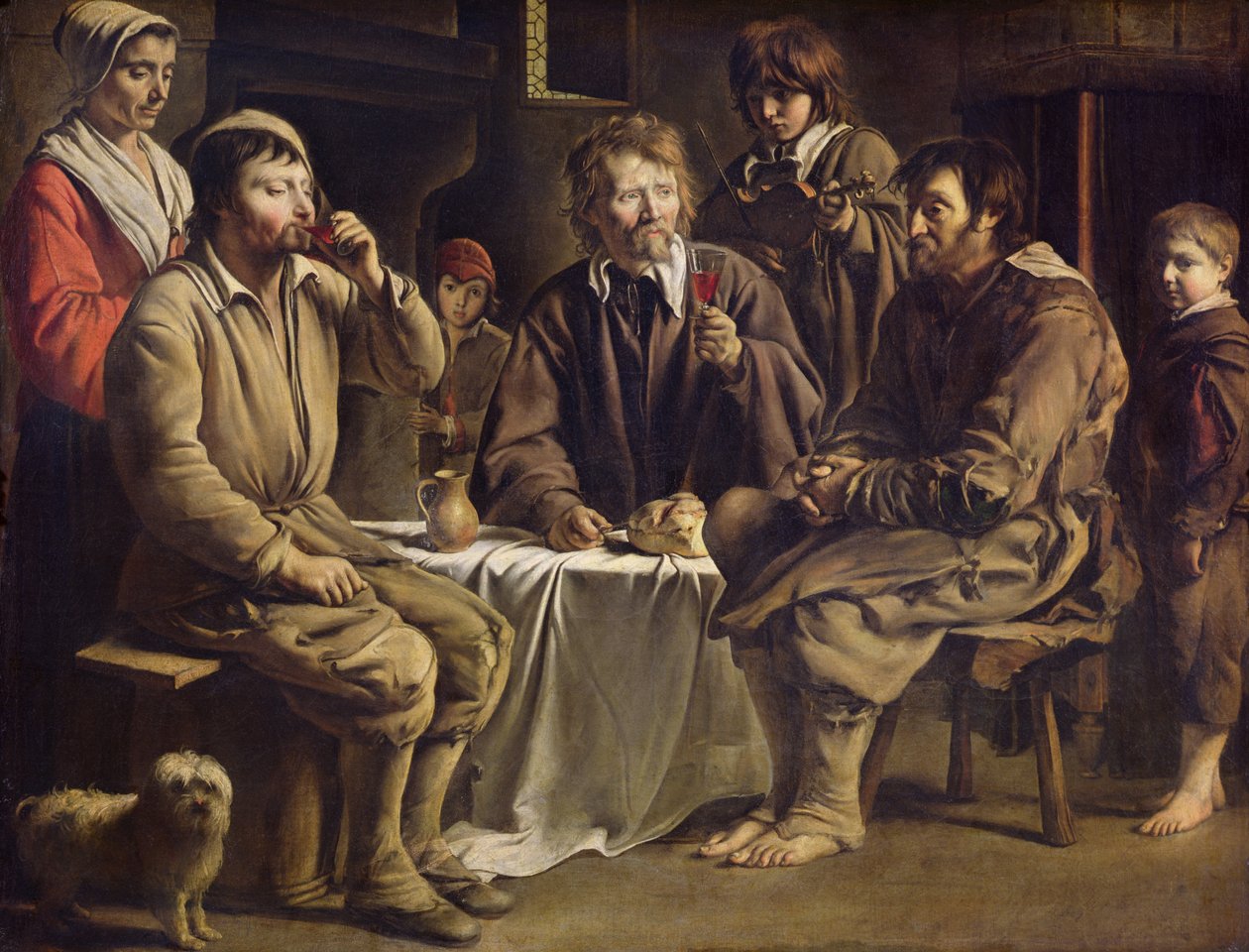 Selské jídlo, 1642 od Louis le Nain