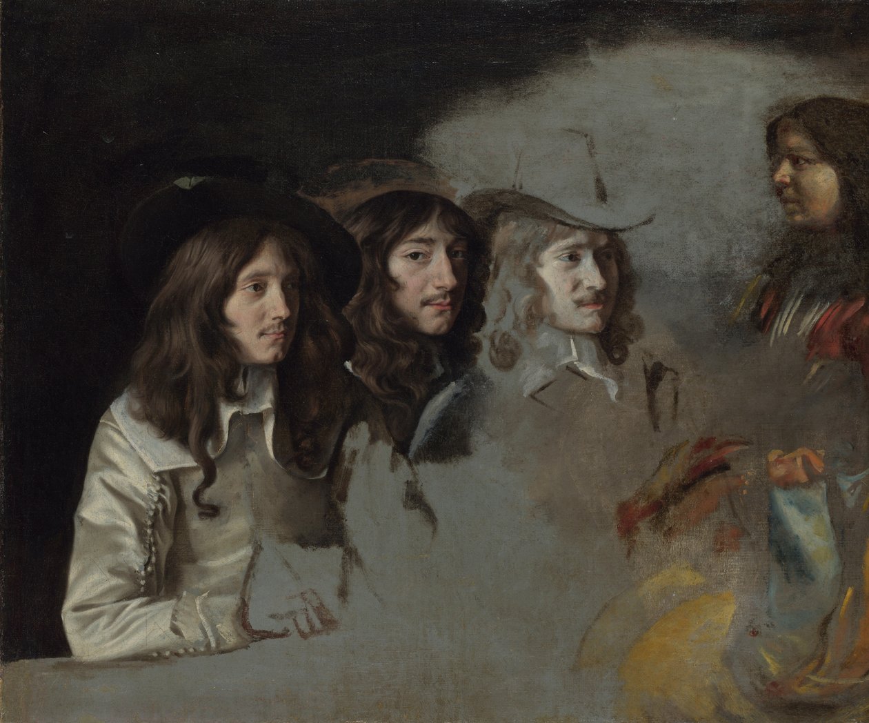 Tři muži a chlapec, c. 1647-1648 od Louis le Nain