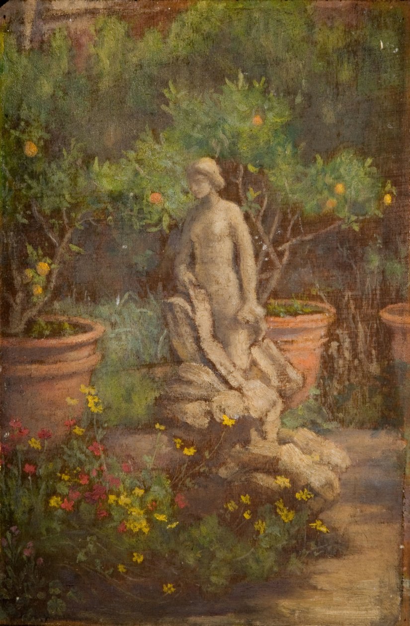 Fontána v zahradě, Cairate, Lombardie, 1875-1877. od Louisa Starr