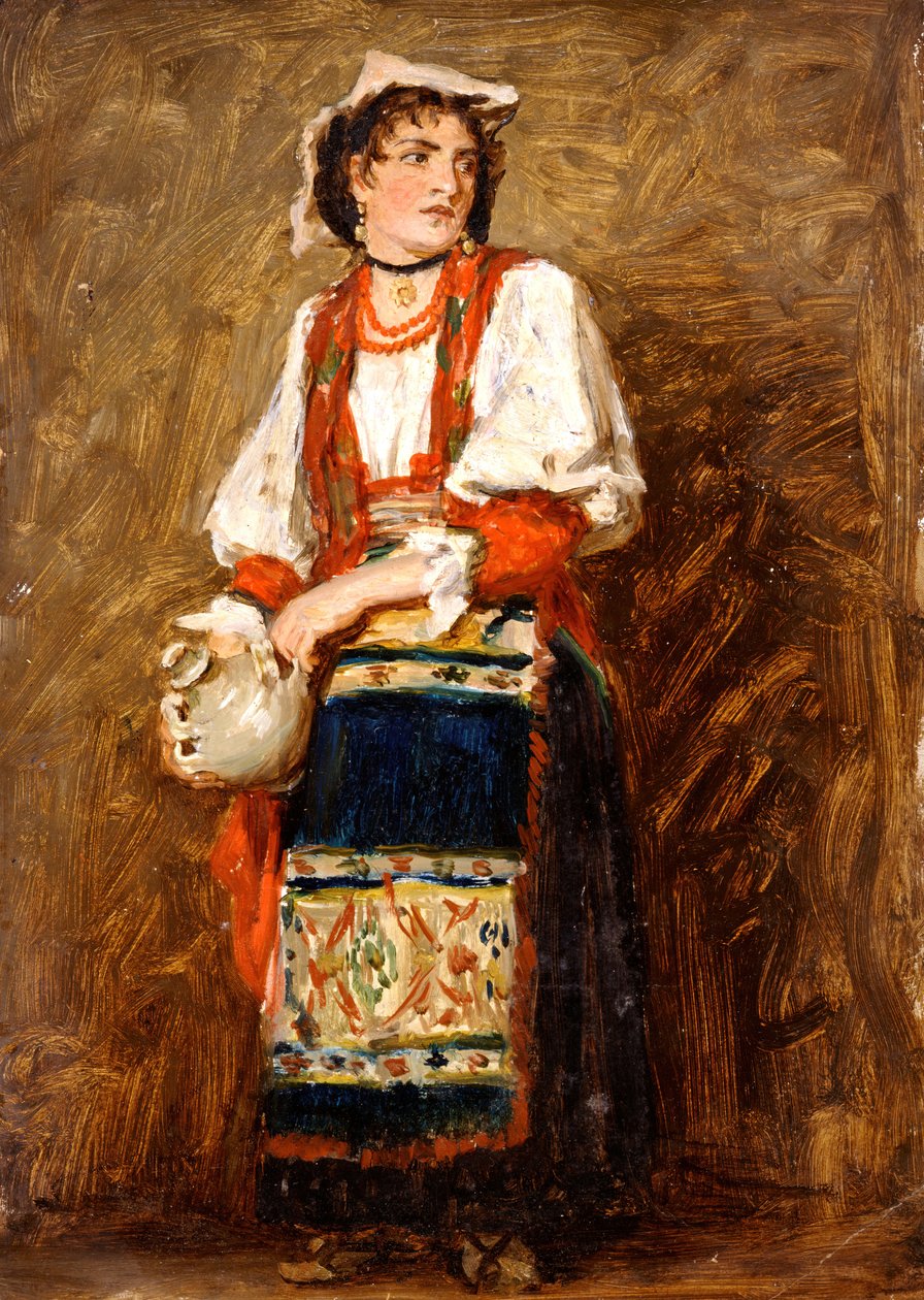 Studie italské savojské rolnické dívky, 1874-1880. od Louisa Starr