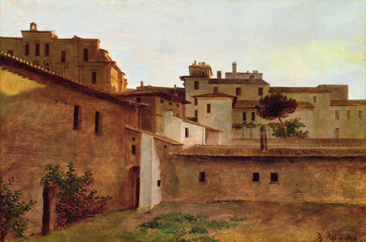 Střechy v Římě, 1824 od Louise Josephine Sarazin de Belmont
