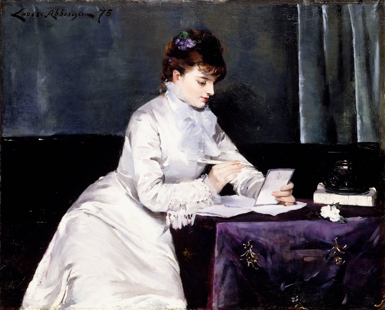 Portrét Madame Lucien Guitry, 1876 od Louise Abbéma