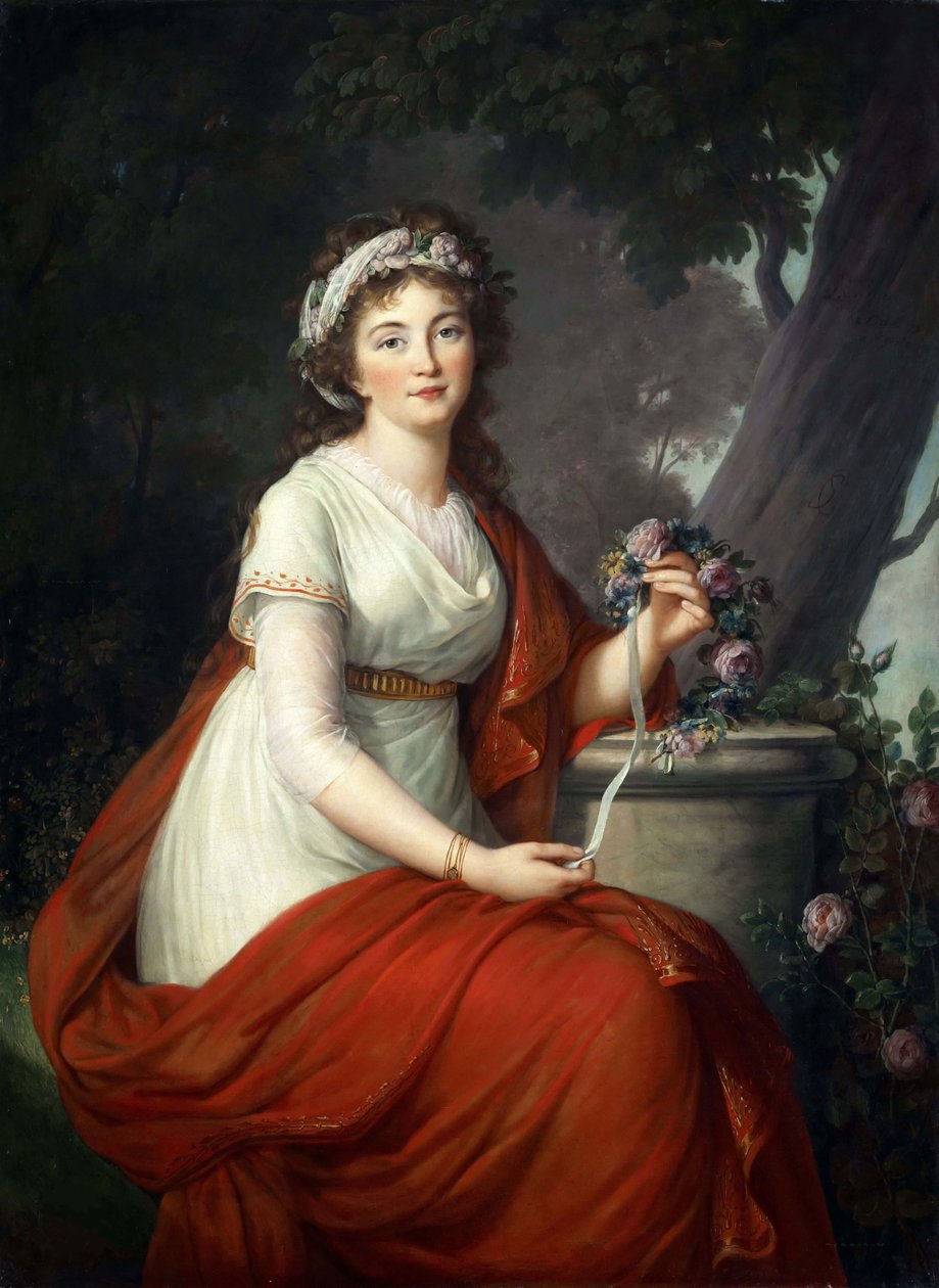 Portrét hraběnky Taťány Vasiljevny Jusupové, rozené von Engelhardt 1769-1841, 1797. od Elisabeth Louise Vigee Lebrun