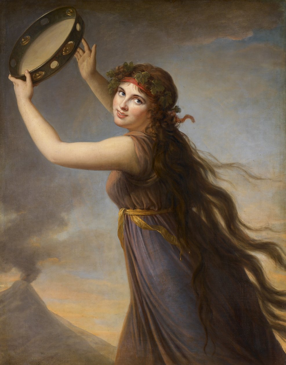Portrét Emmy, Lady Hamilton jako Bacchante od Elisabeth Louise Vigee Lebrun