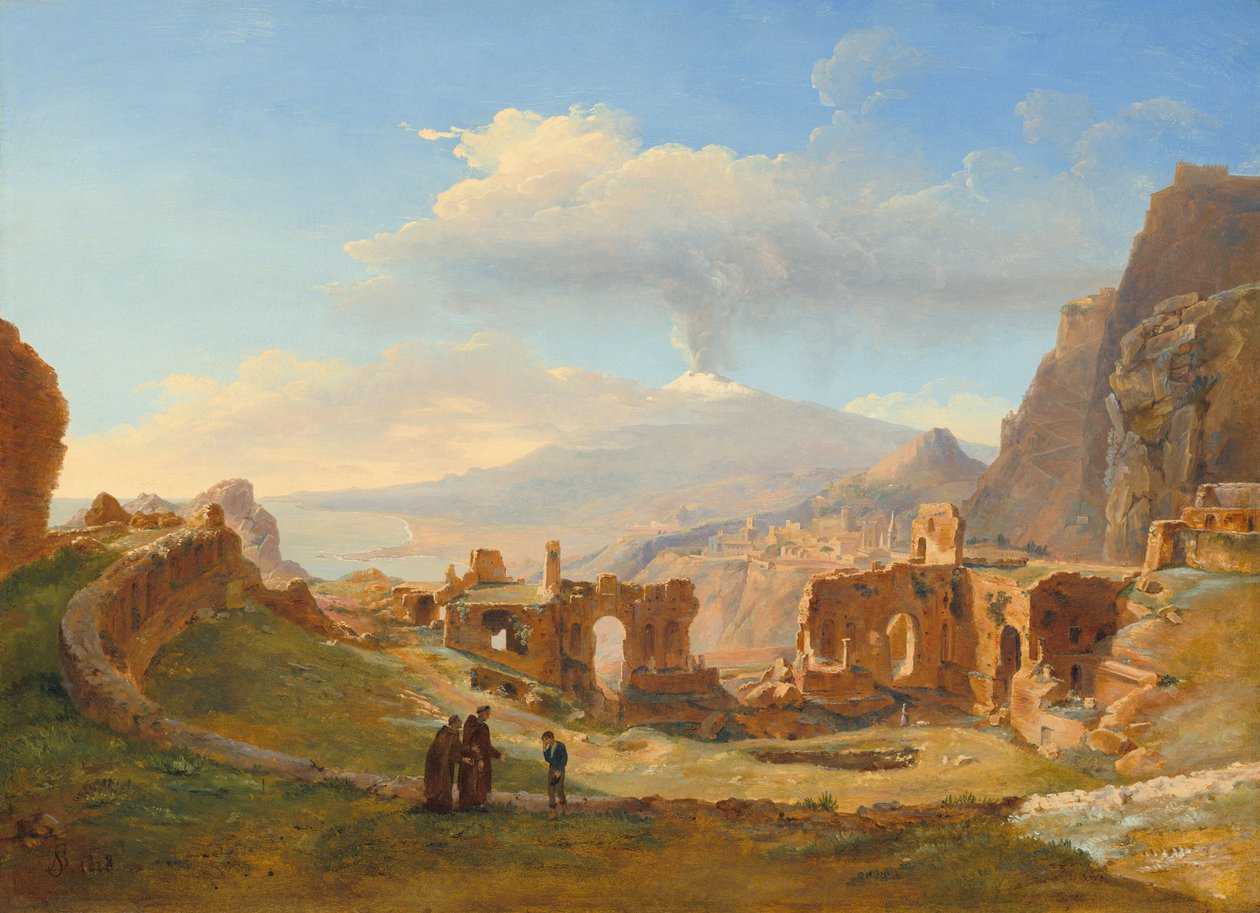Římské divadlo v Taormině, 1828. od Louise Josephine Sarazin de Belmont