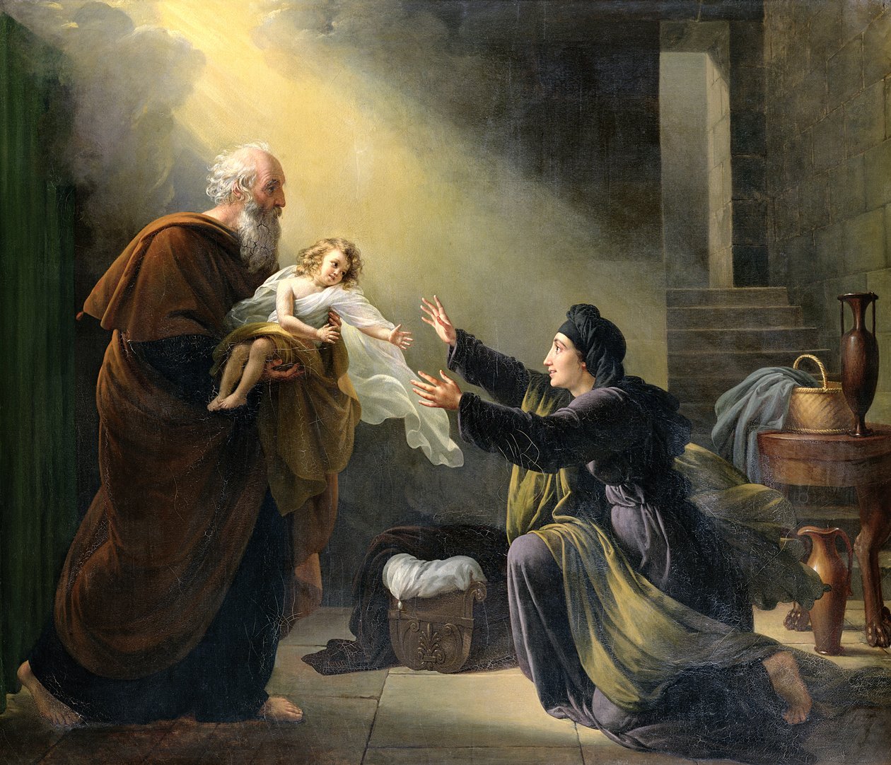 Eliáš oživuje syna vdovy ze Sarepty od Louise Marie Jeanne Hersent