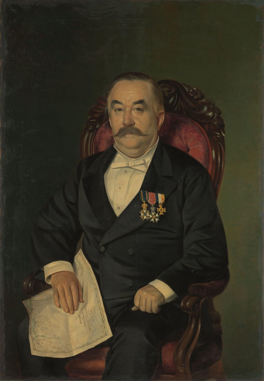 Johan François Adriaan Cateau van Rosevelt (1823-91). Vedoucí stavebního oddělení a generální agent pro imigraci v Surinamu od Lovera