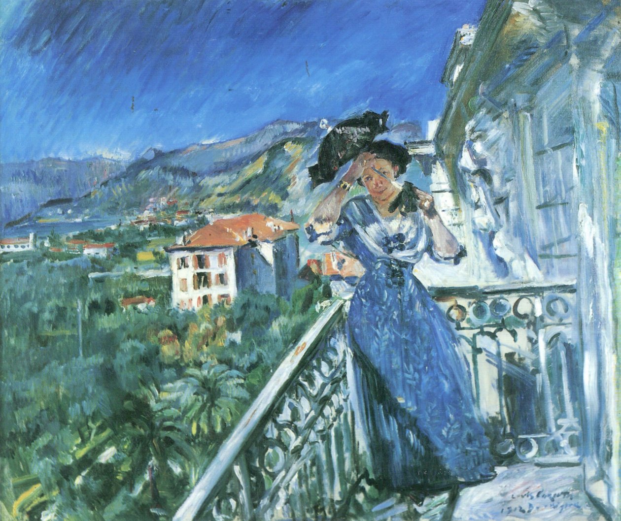Balkonszene v Bordighera od Lovis Corinth