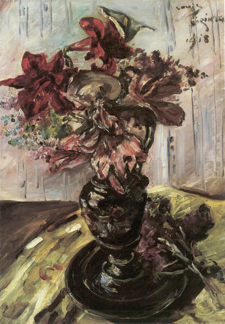 Zátiší s květinami s Kallanem od Lovis Corinth