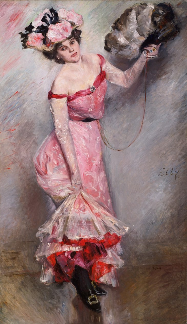 Ellynoil na plátně 192,1 x 112,1 cm signováno b.r .: Lovis Corinth dvakrát zapsáno c.r .: EllynnDeutsch: Portrat Ellyn od Lovis Corinth