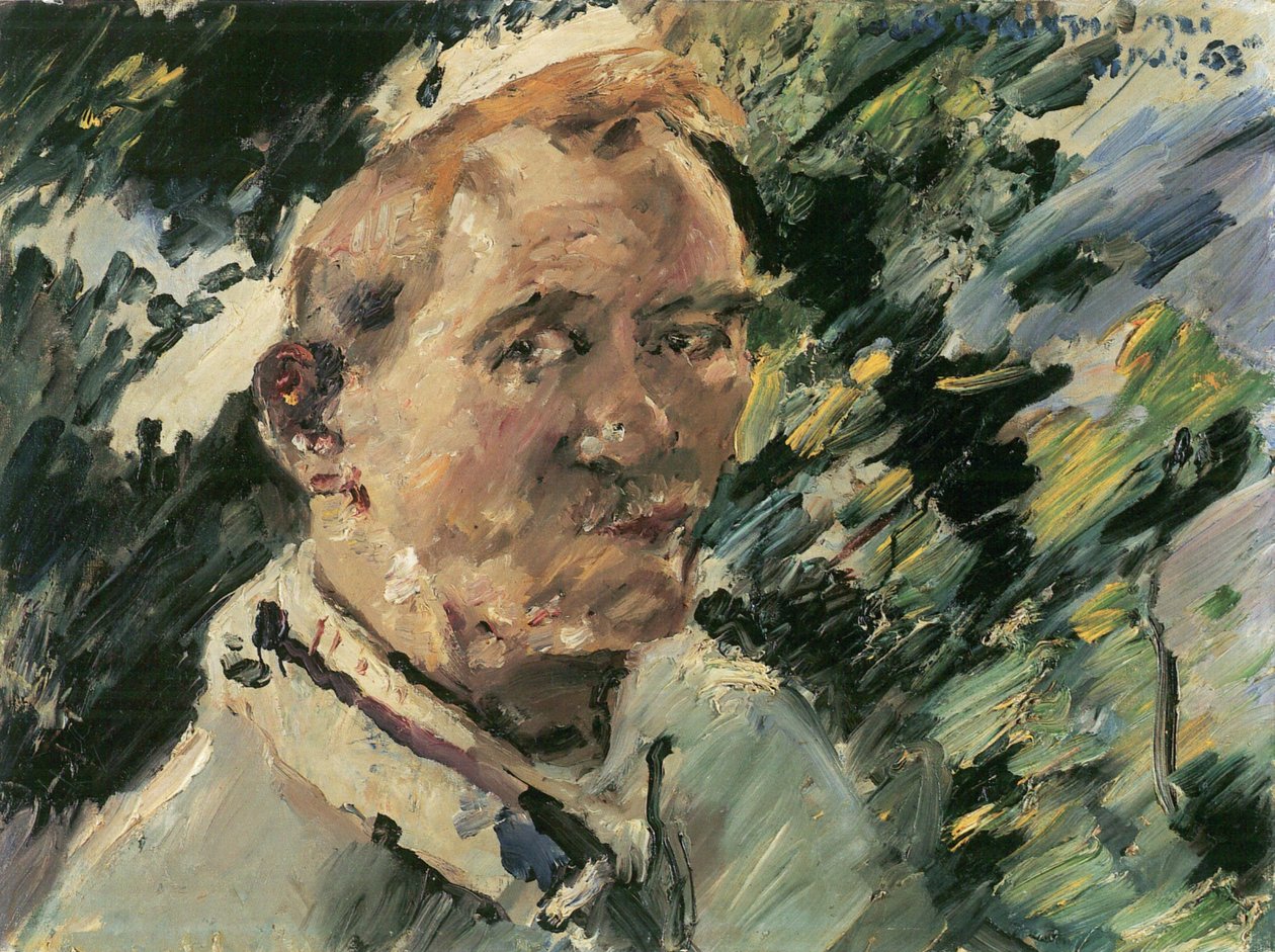 Malý autoportrét před Walchensee od Lovis Corinth