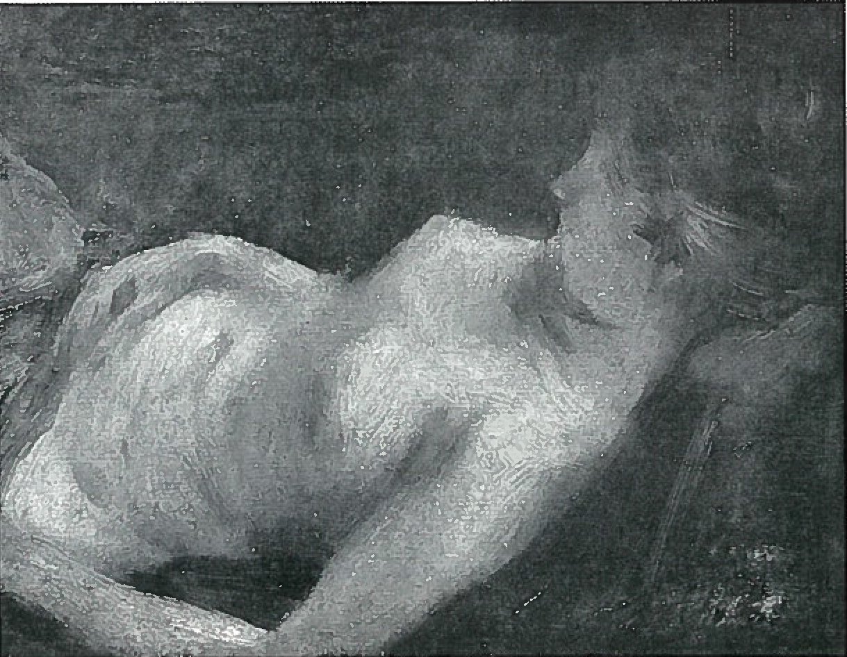 Ležící polonahé ženy od Lovis Corinth
