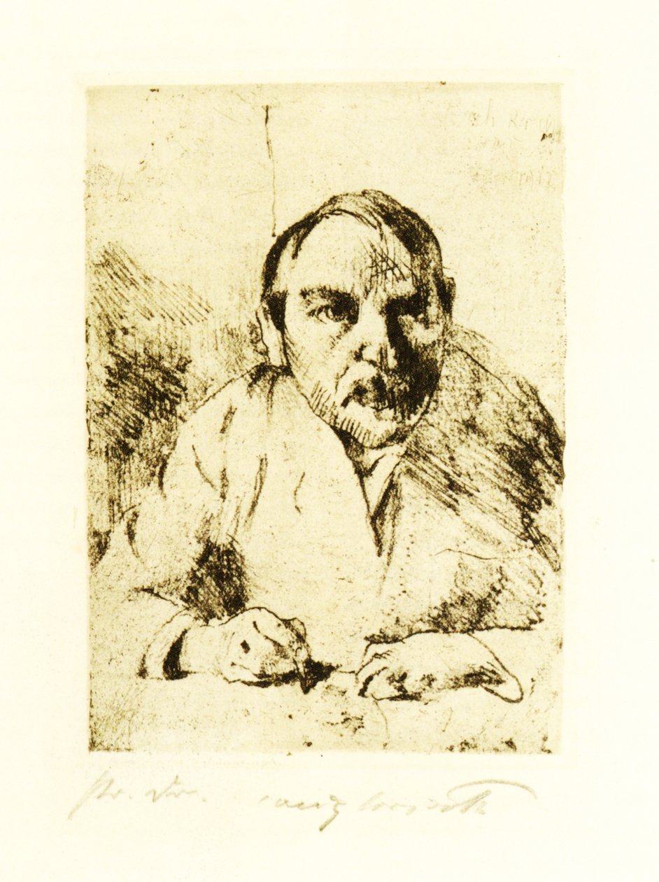 Autoportrét, když jsem byl nemocný od Lovis Corinth