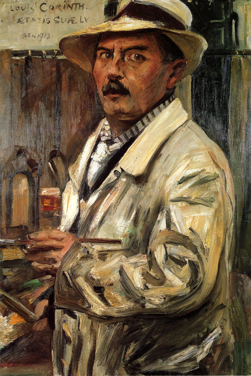 Autoportrét se slaměným kloboukem od Lovis Corinth