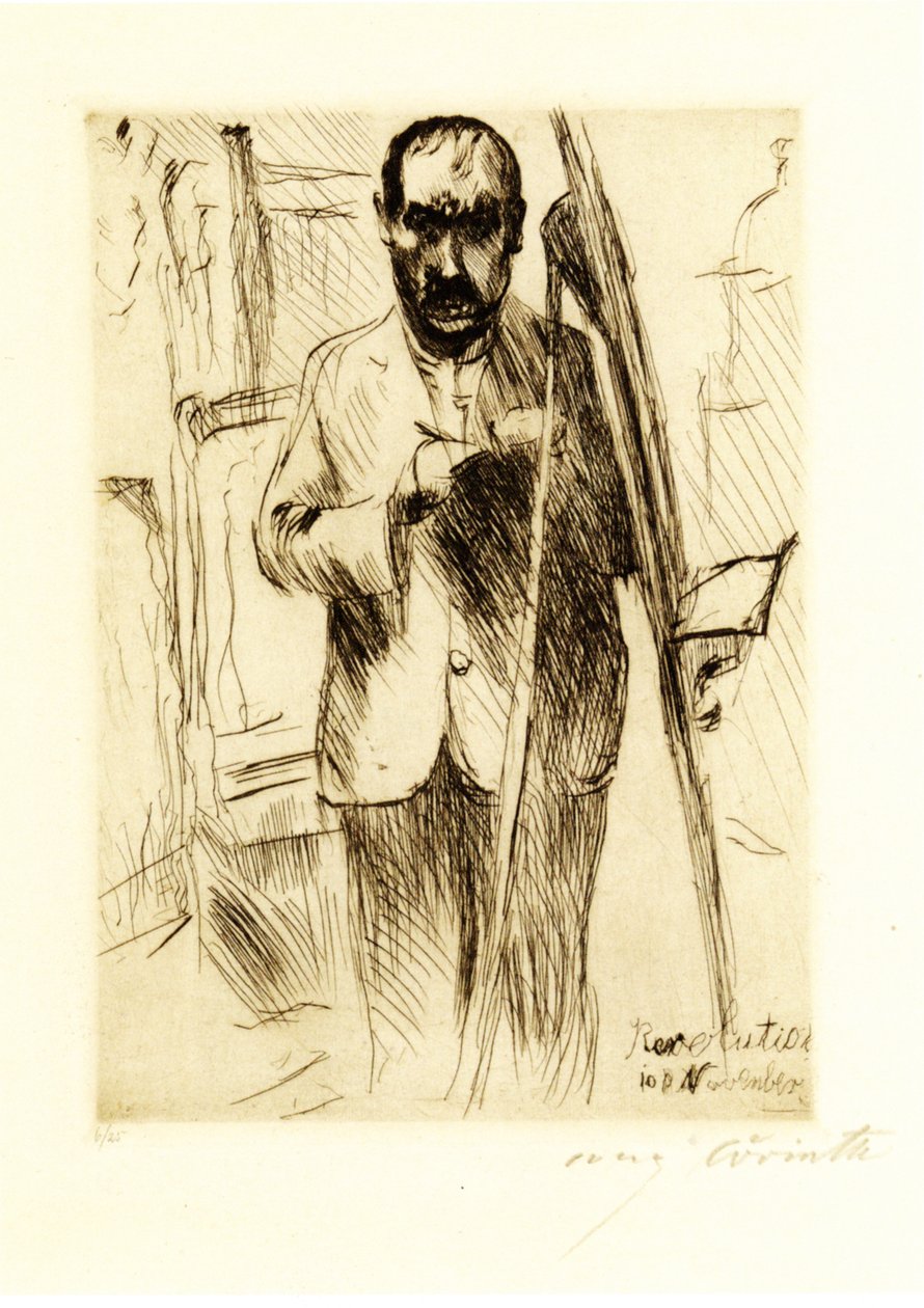 Autoportrét před štafetou od Lovis Corinth