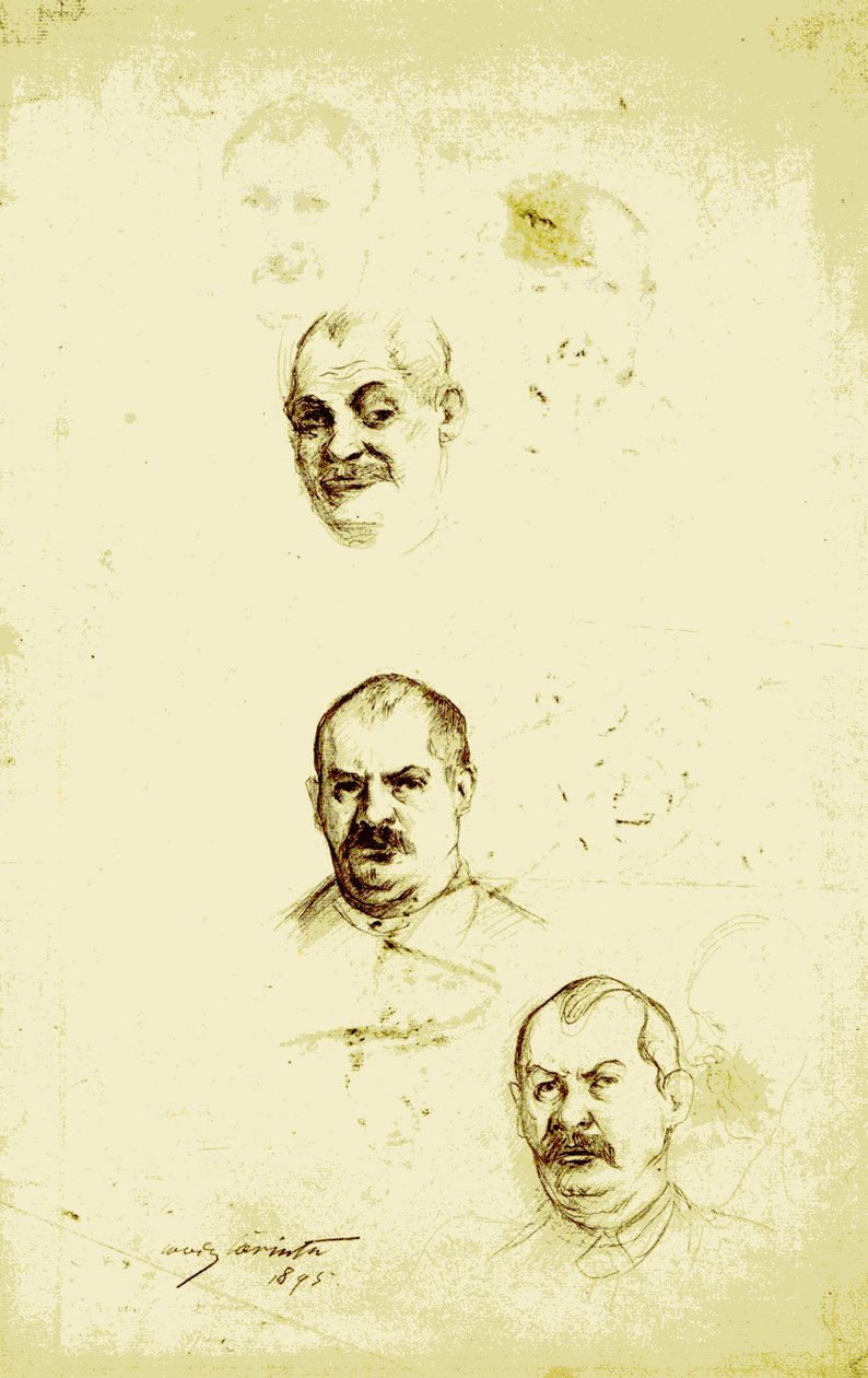 Autoportréty na studijním listu od Lovis Corinth