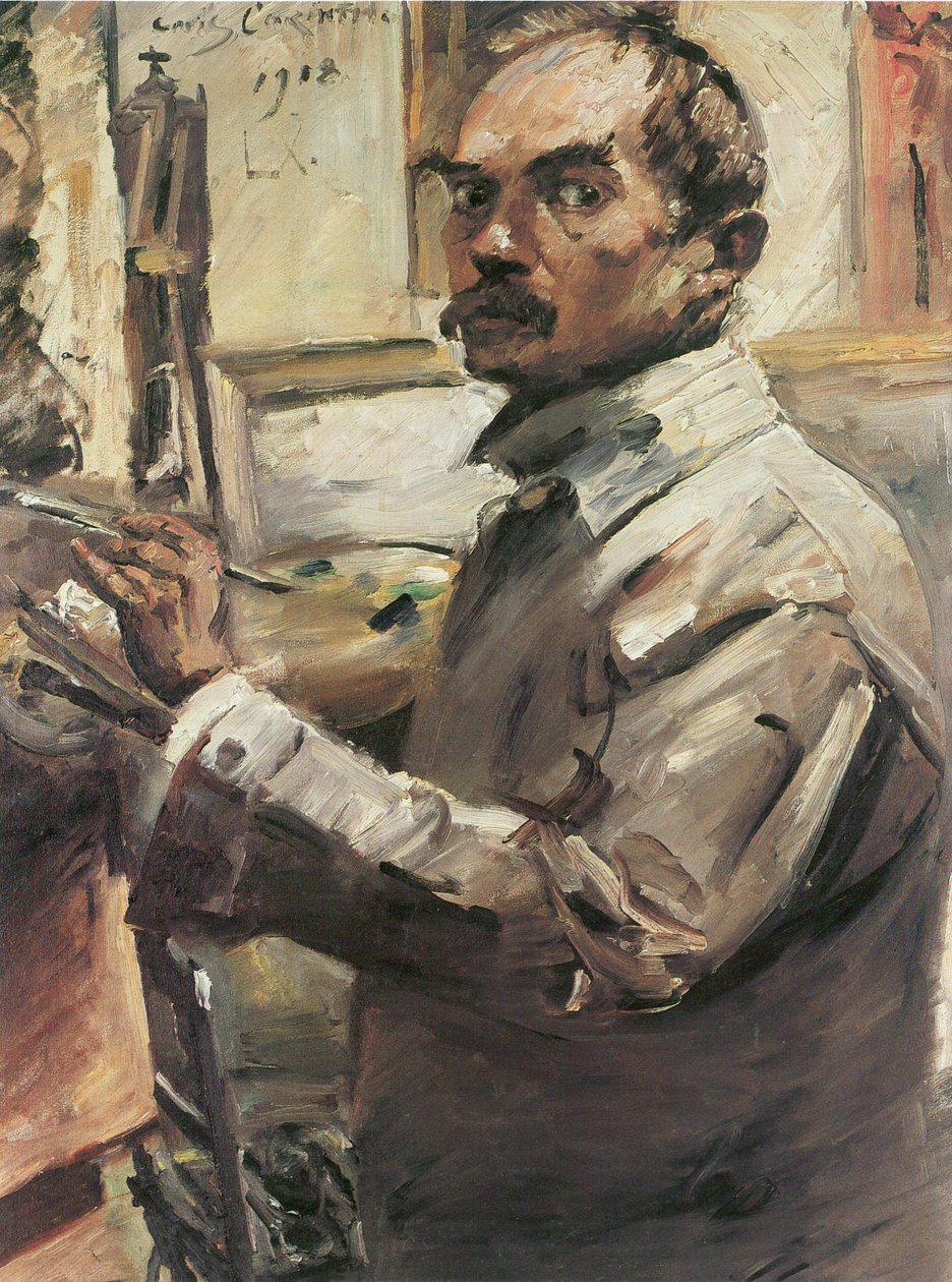 Autoportrét v bílém plášti od Lovis Corinth