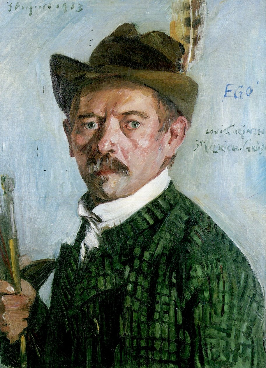 Autoportrét s tyrolskými klobouky od Lovis Corinth