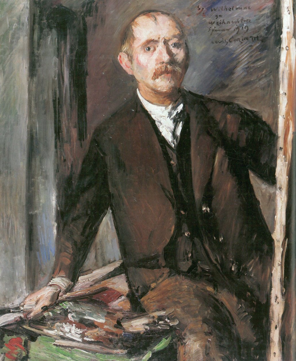 Autoportrét před štafetou od Lovis Corinth