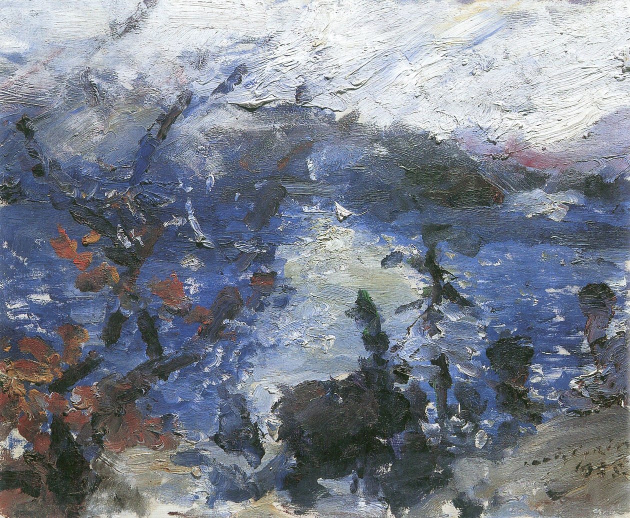 Walchensee, hory ve Wolkennu od Lovis Corinth