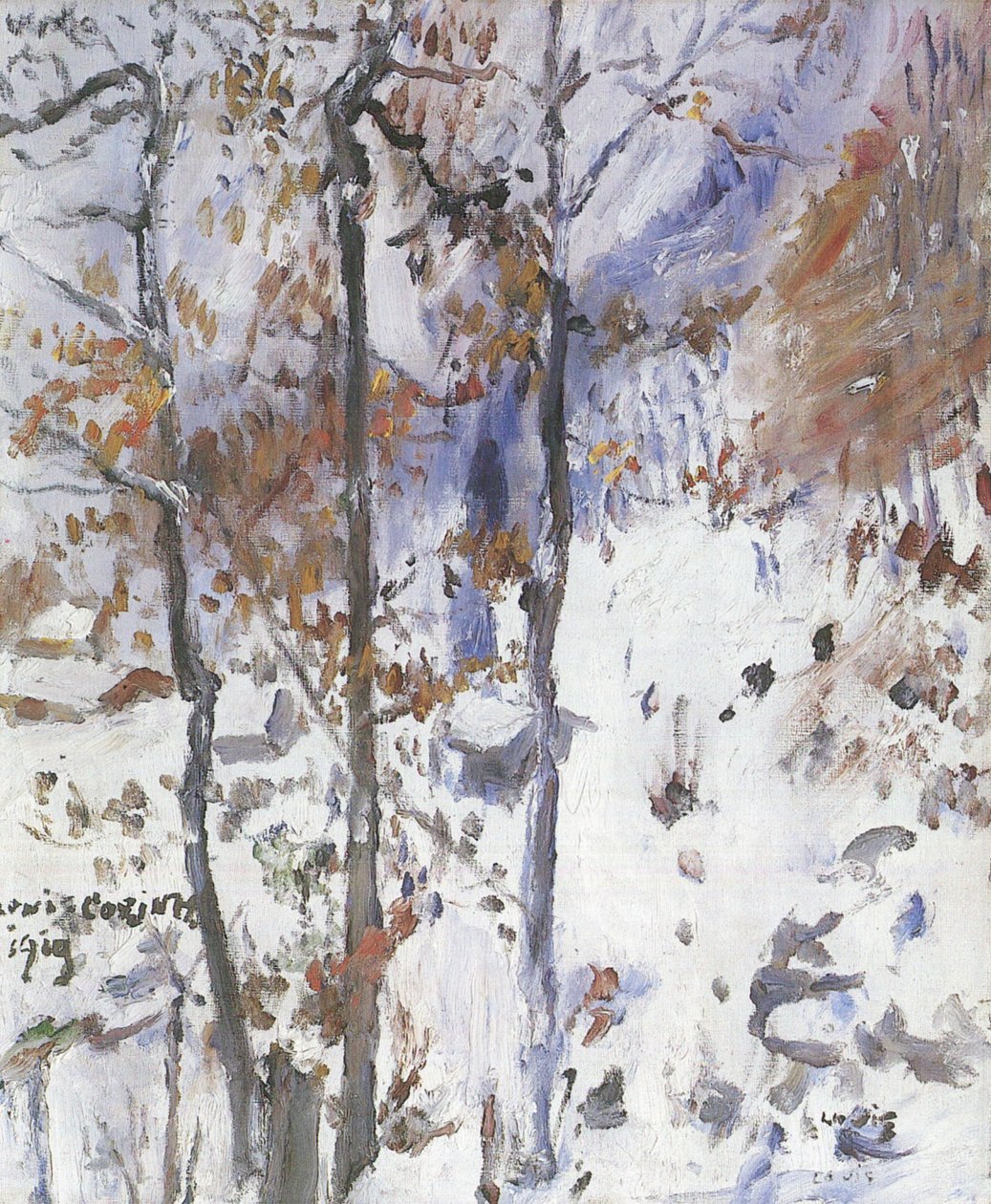 Walchensee, zasněžené krajiny od Lovis Corinth