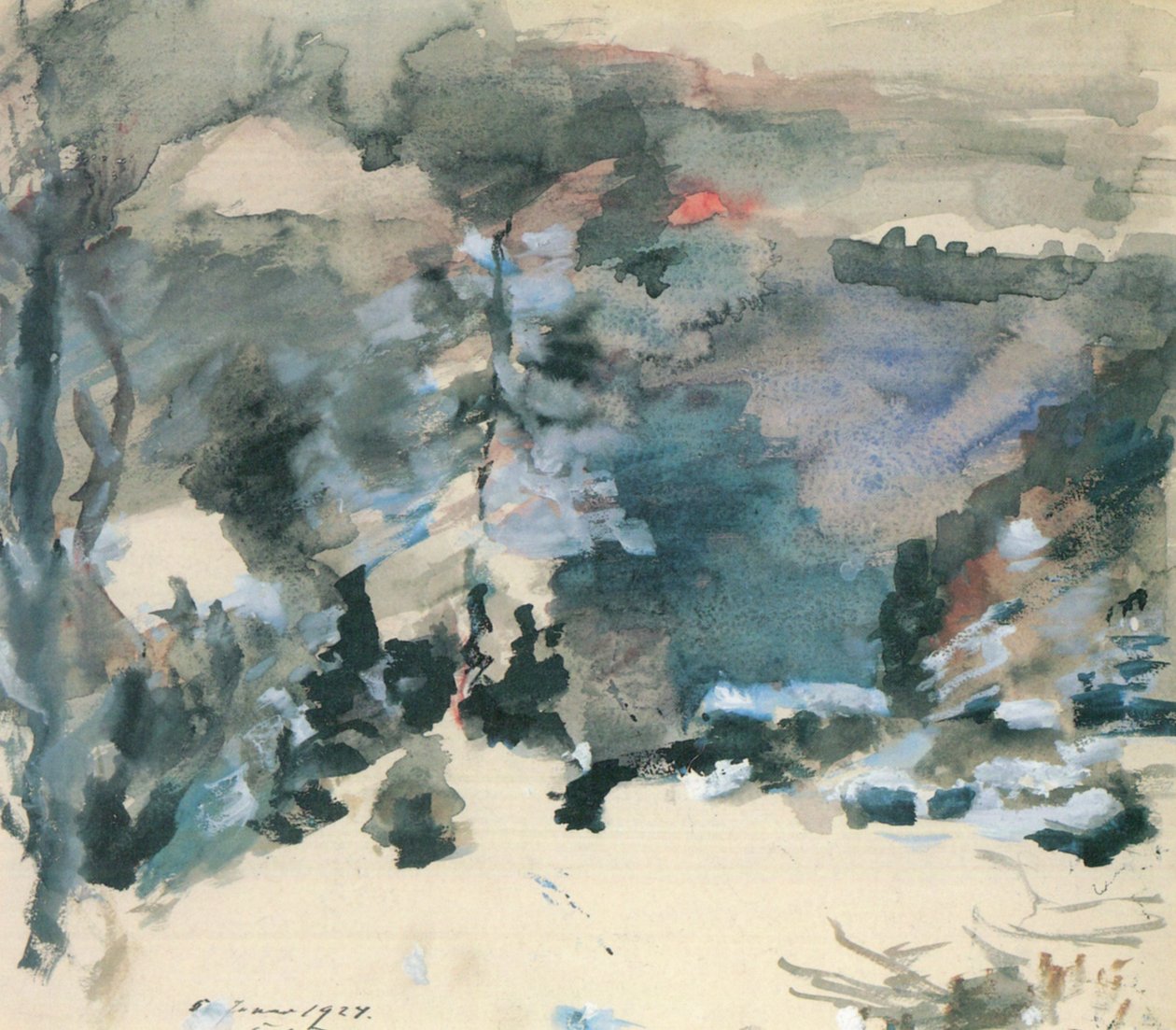 Walchensee v zimě od Lovis Corinth