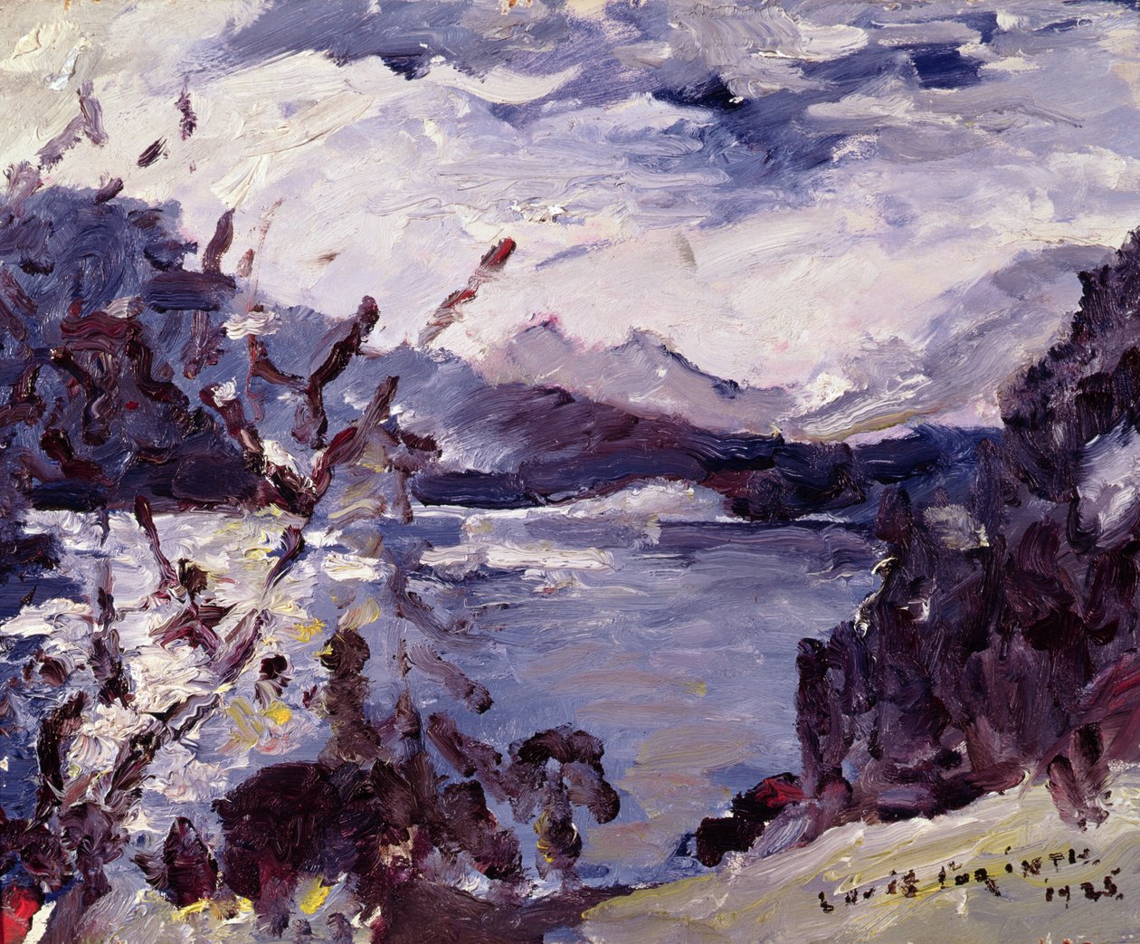 Jezero Walchen obklopené horami, 1925 od Lovis Corinth