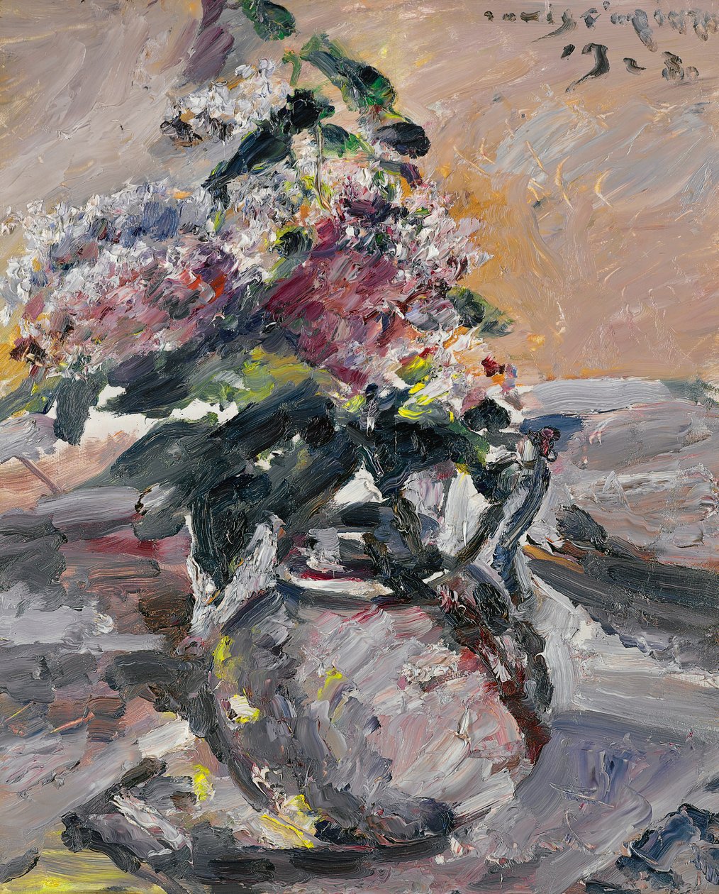 Šeříky ve skleněné míse od Lovis Corinth