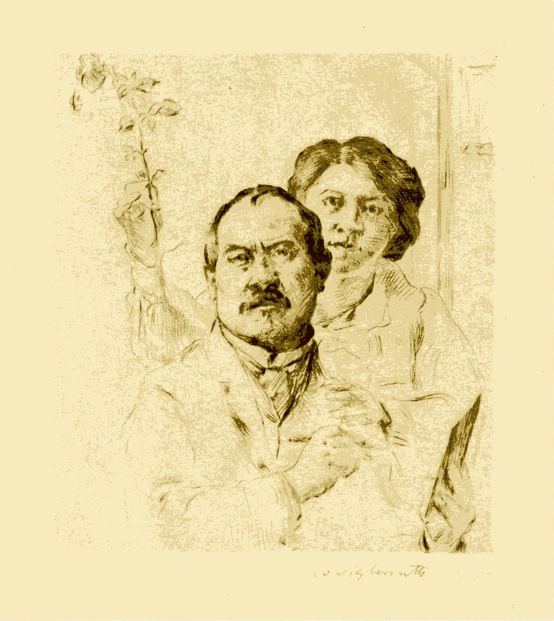 Autoportrét s manželkou od Lovis Corinth