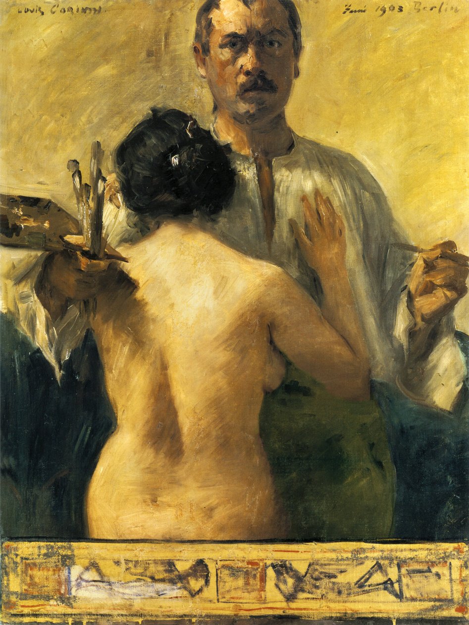 Autoportrét s modelkou od Lovis Corinth