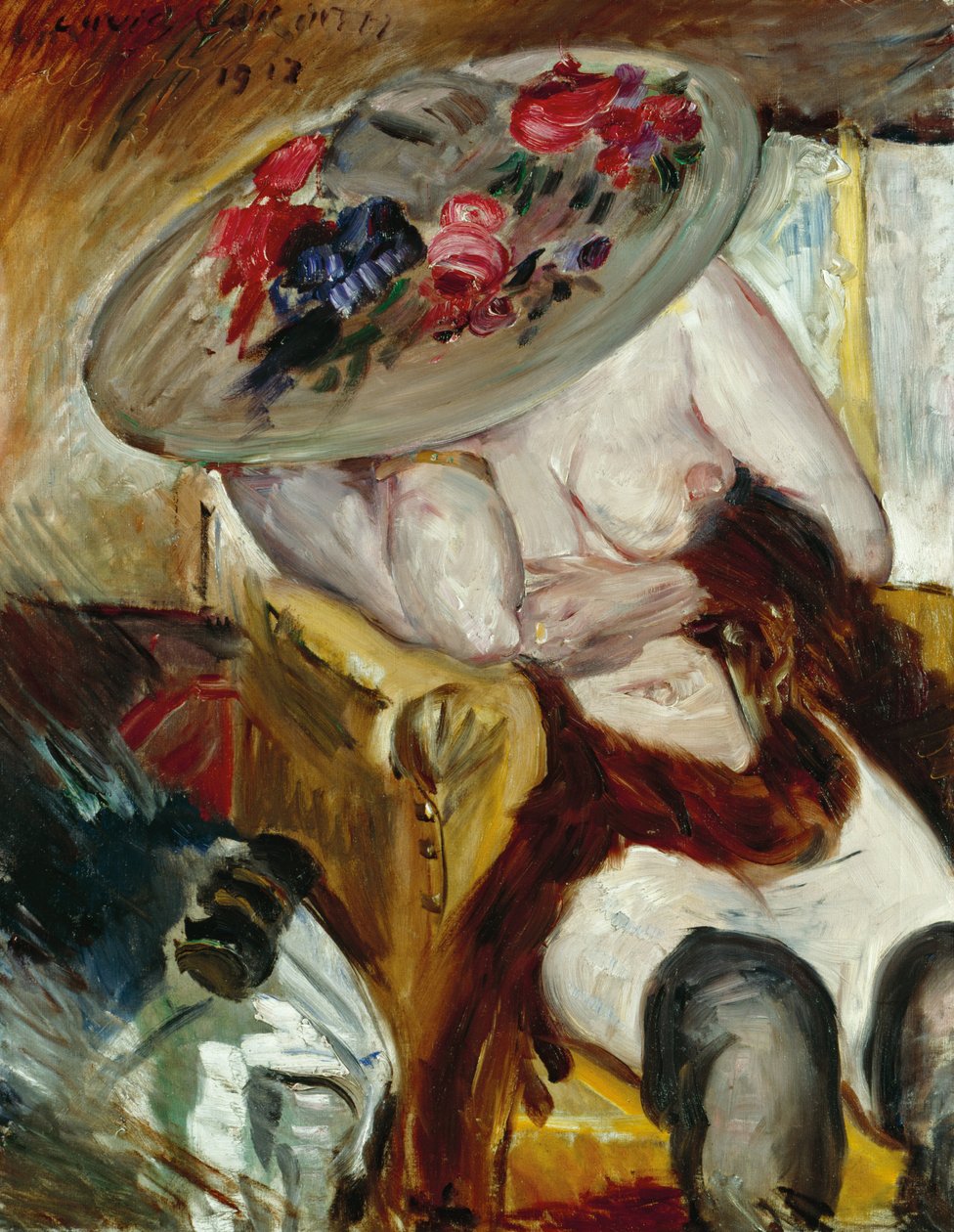 Italka ve žlutém křesle - Italka ve žlutém křesle, od Corinth, Lovis (1858-1925). olej na plátně od Lovis Corinth