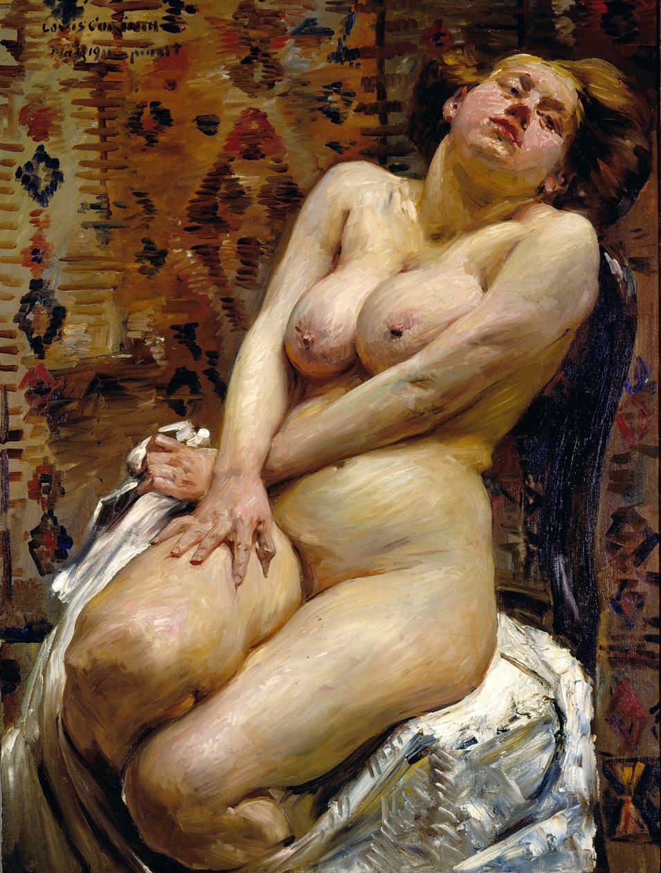 Nana, ženský akt od Lovis (1858-1925) Corinth