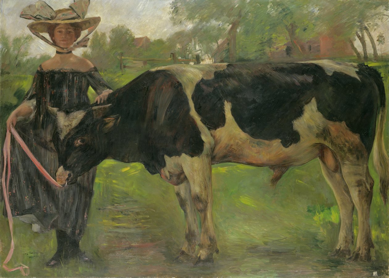 Malíř Charlotte Berend S Býkem od Lovis  Corinth