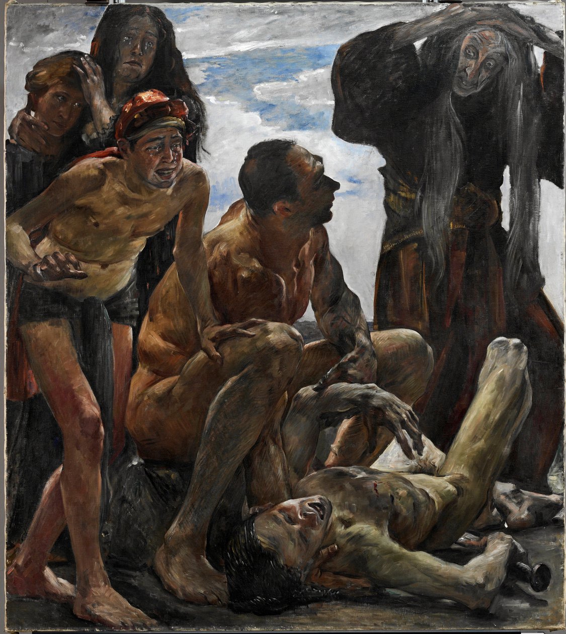 "Le deuil"" (Smutek) Peinture de Lovis Korint (1858-1925) - 1908 - Olej na plátně Rozměr 192x174 cm Zemské muzeum Dolního Saska, Hannover od Lovis Corinth