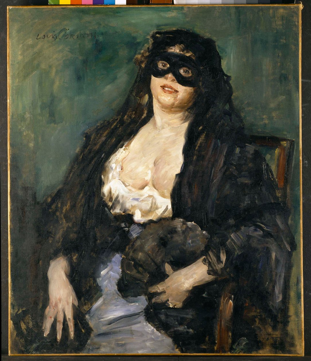 Černá maska ​​- Korint, Lovis (1858-1925) - 1908 - Olej na plátně - Státní muzea, Kassel od Lovis  Corinth