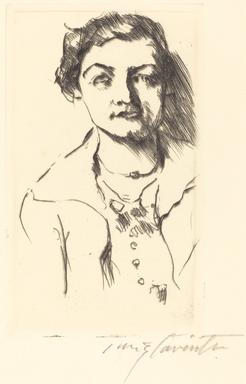 Portrét mladé ženy — Anneliese Halbe od Lovis Corinth