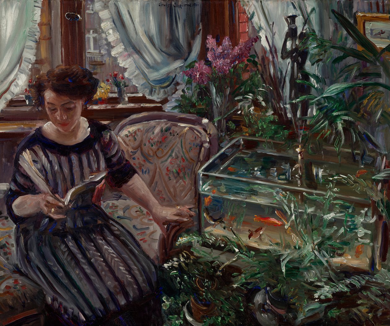 Paní am Goldfischbassin od Lovis Corinth