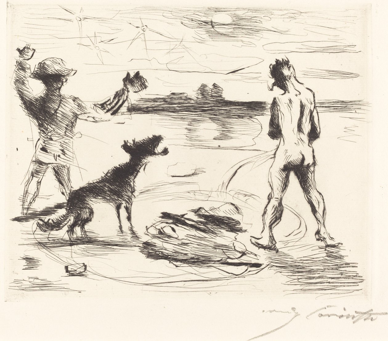 Gastmahl z Trimalchia: pl. VII (Trimalchijská hostina: pl. VII) od Lovis Corinth