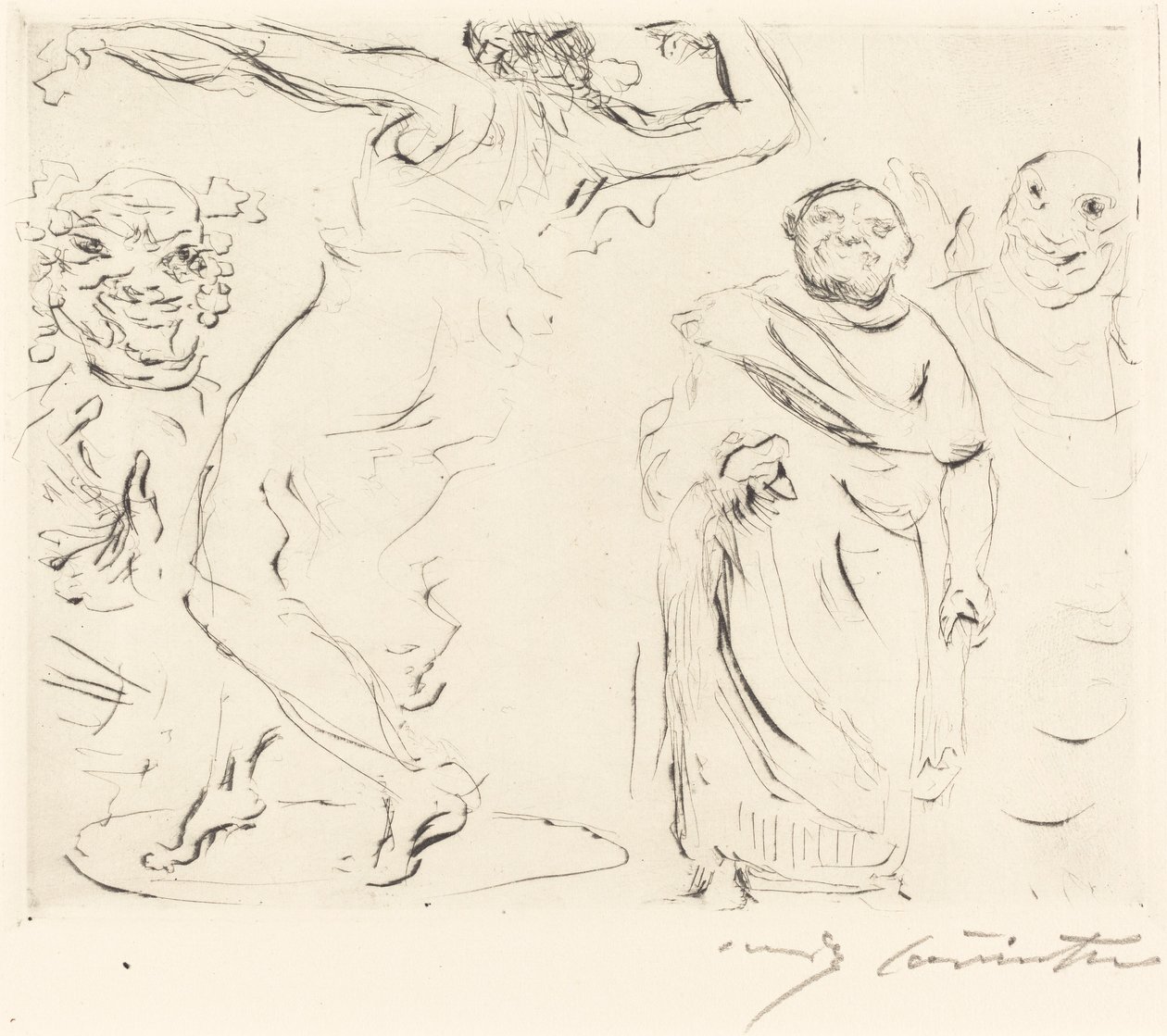 Gastmahl z Trimalchia: pl. XI (Trimalchiova hostina: pl. XI) od Lovis Corinth
