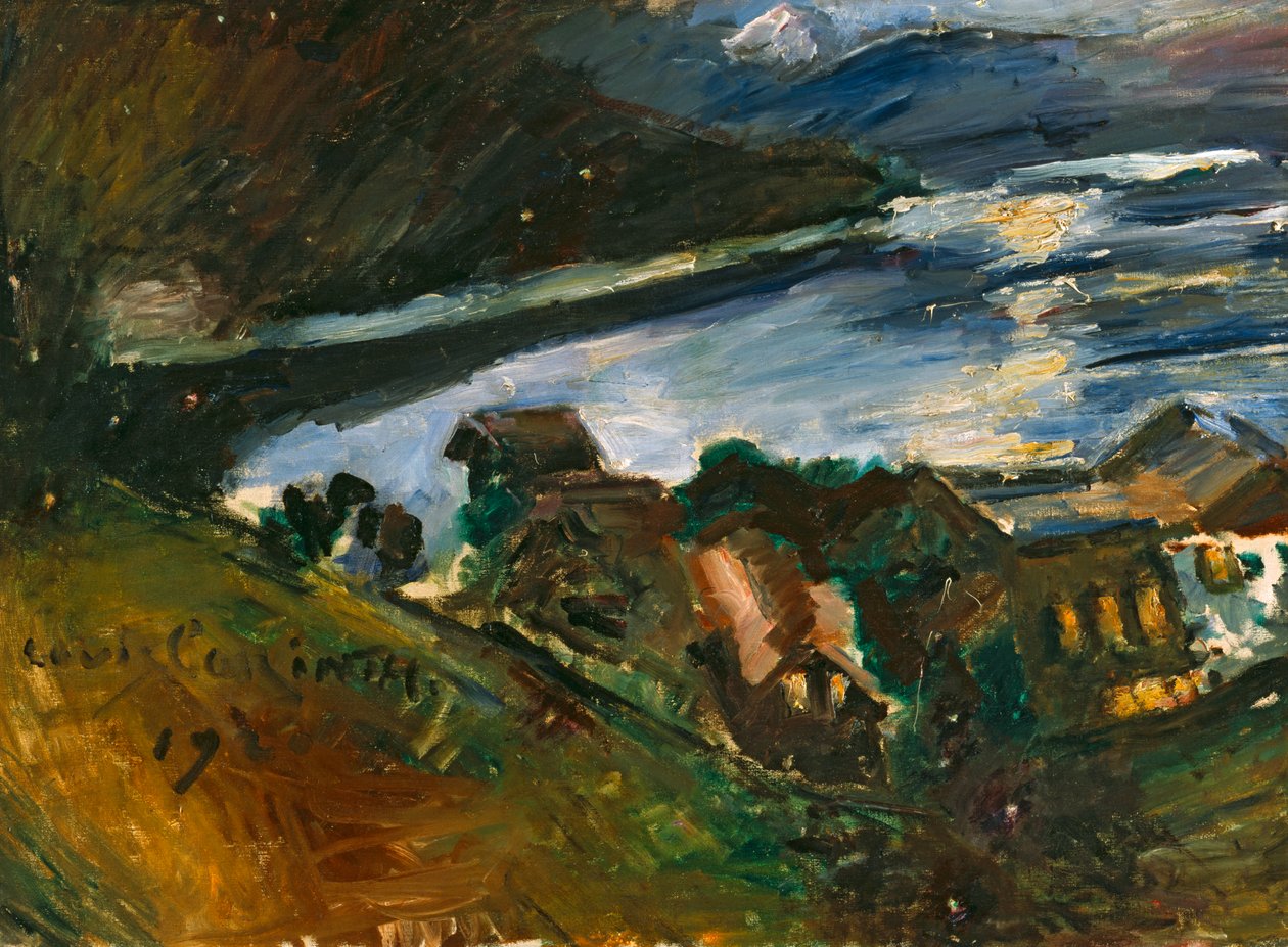 Jezero Walchensee za měsíčního svitu od Lovis Corinth