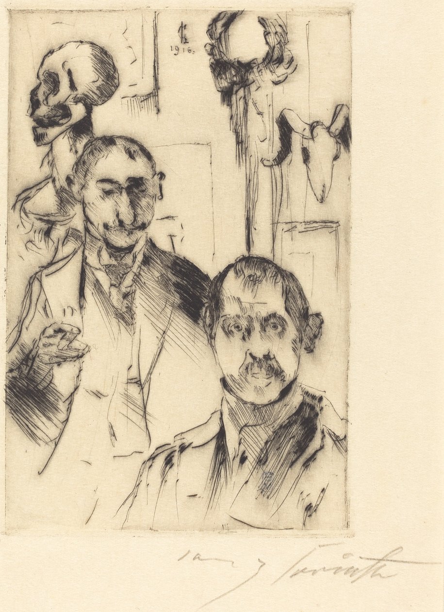 Dvojitý portrét s kostrou od Lovis Corinth