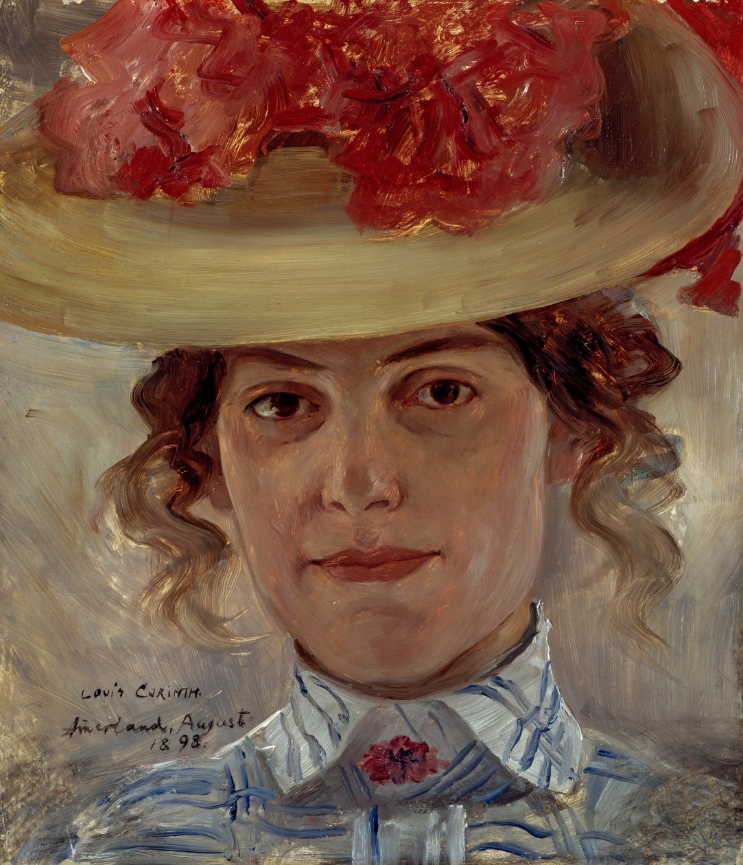 Paní Halbeová se slaměným kloboukem od Lovis Corinth