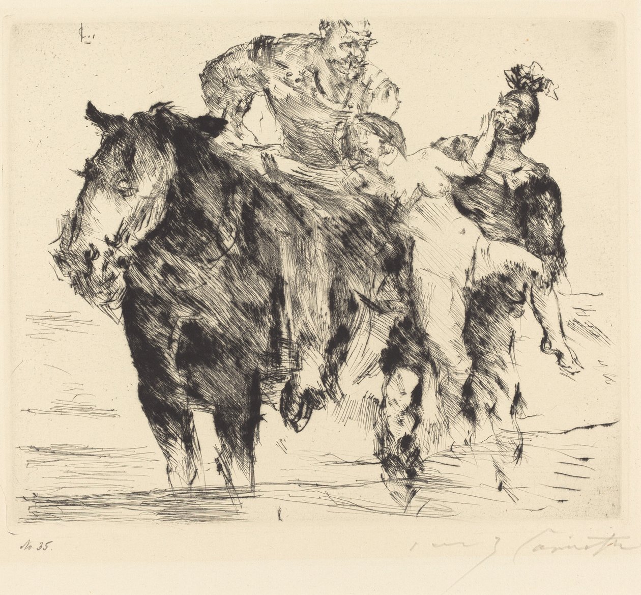 Znásilněná žena Znásilnění, 1920. od Lovis Corinth